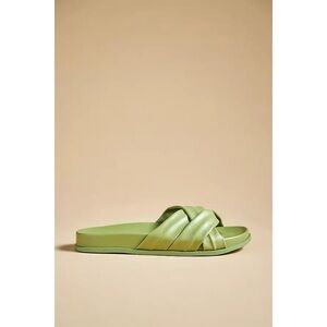 Anthropologie Silent D Helena Criss-Cross Strap Sandals in Green
